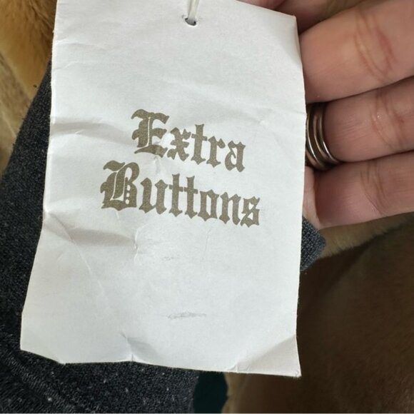 Marvin Richards Vintage Faux Suede and Fur Coat Tan Neutral Womens 4X - Picture 7 of 11